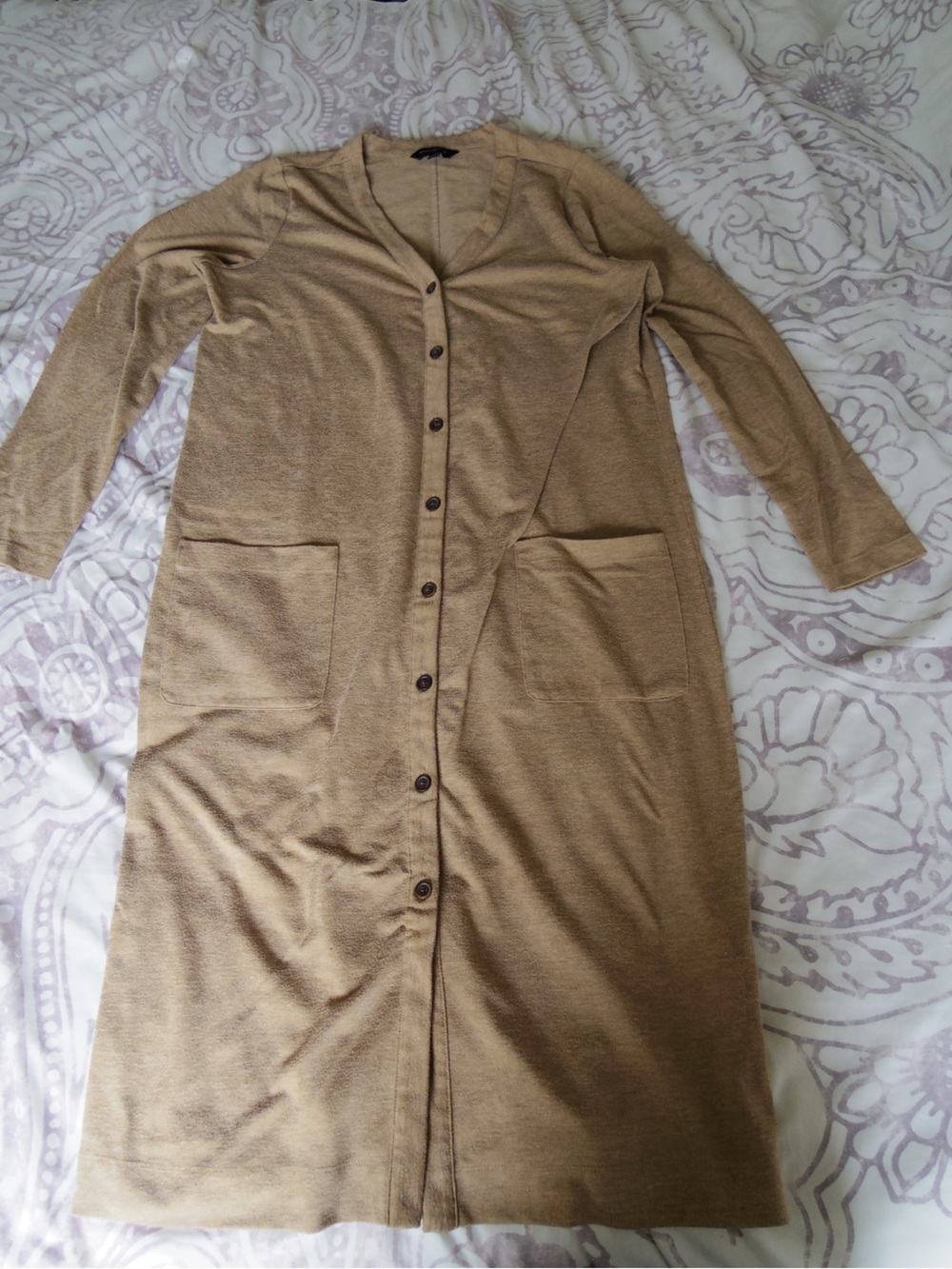 Banana Republic Camel Long Open Cardigan